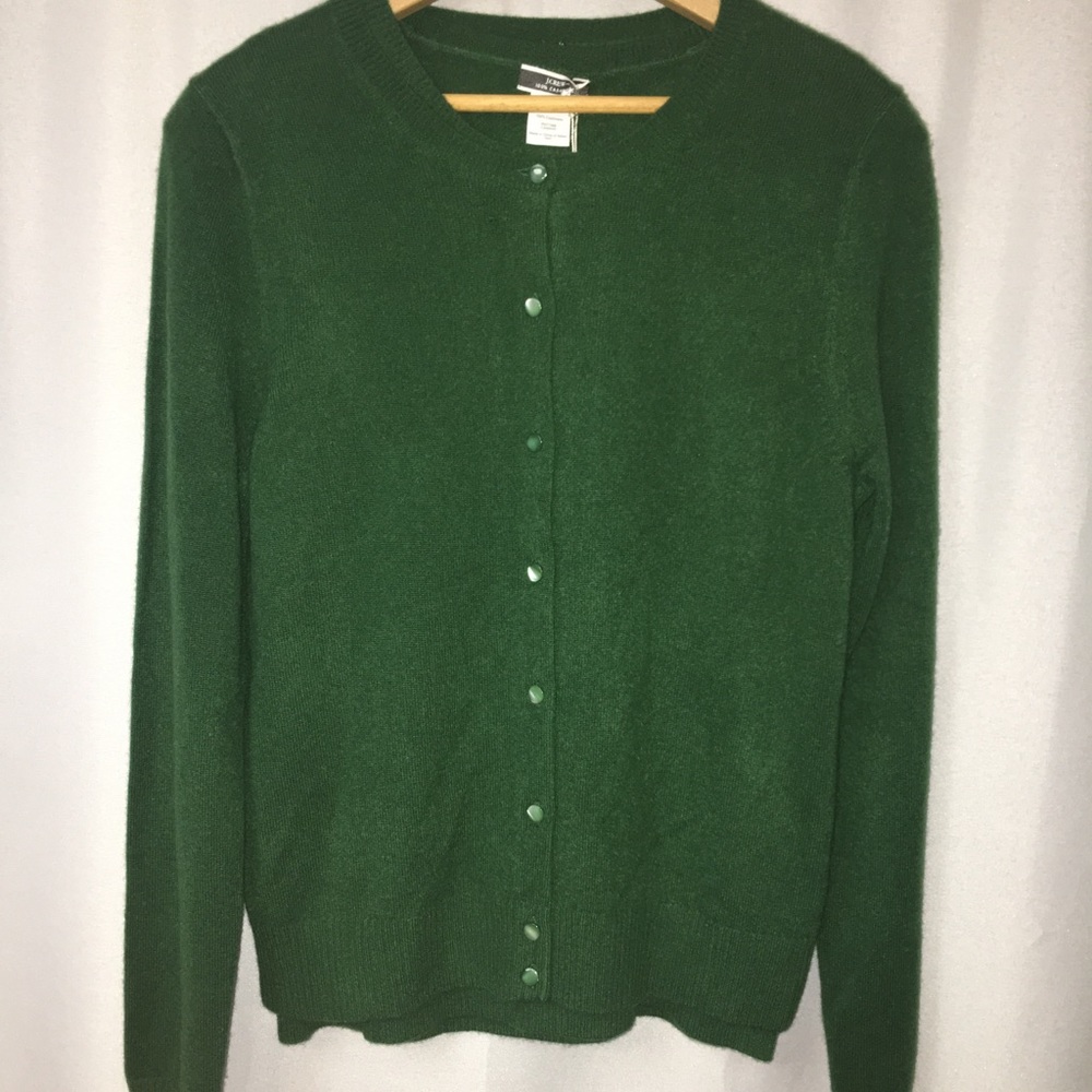 J CREW 100% Cashmere Cardigan Sweater Set Medium